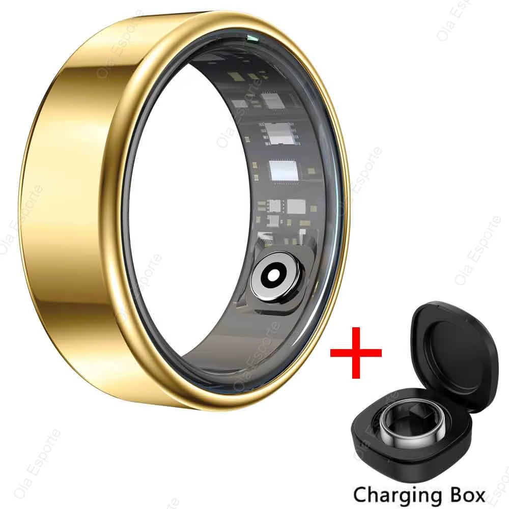 2026 New Smart Ring Men Women, Heart Rate Blood Oxygen and Sleep Monitor Smartring IP68 & 5ATM Waterproof, Multi-Sport Mode Ring